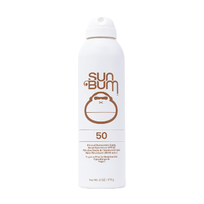 Sun Bum Mineral Sunscreen Spray SPF 50 100 percent zinc oxide mineral sunscreen spray can – reef‑safe matte finish SPF for sensitive skin