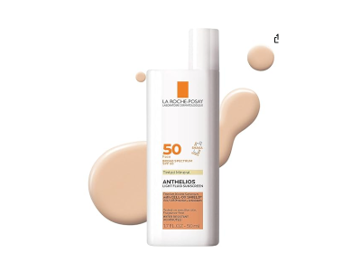 La Roche-Posay Anthelios Mineral Tinted Sunscreen SPF 50 100 percent mineral tinted face sunscreen for daily wear