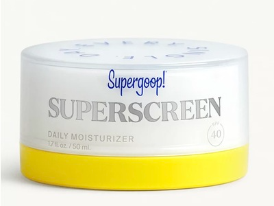 Supergoop Superscreen Daily Moisturizer SPF 40 clean sunscreen with blue light and pollution protection