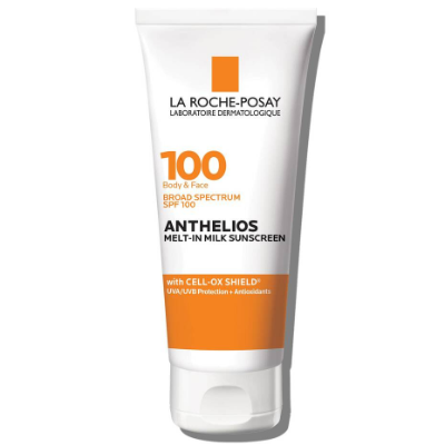  La Roche-Posay body sunscreen lotion SPF 100 for high UV protection and antioxidant defense.​