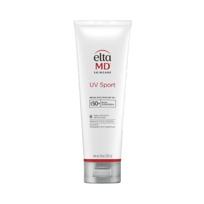 EltaMD UV Sport SPF 50 water resistant sunscreen lotion for body, hybrid zinc oxide formula for athletes and swimmers