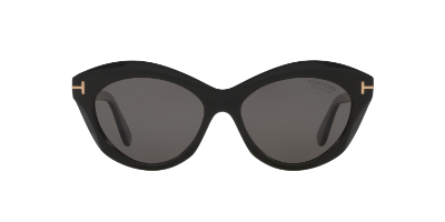 Tom Ford Toni oversized black cat eye sunglasses statement frame