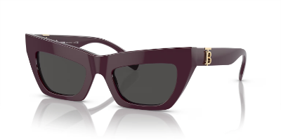 Burberry BE4405 cat eye sunglasses with heritage check temple detail