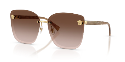 Versace VE2292B oversized gold cat-eye high-end women’s sunglasses