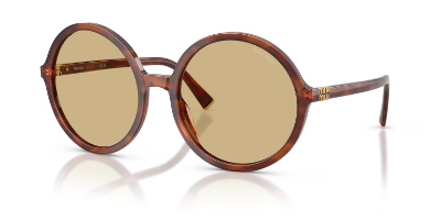 Miu Miu MU B02S oversized round fashion sunglasses with tinted lenses