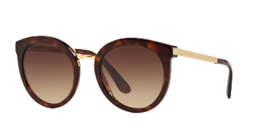 Dolce and Gabbana DG4268 round acetate sunglasses with gradient lenses