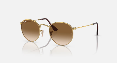 Ray-Ban RB3447 classic Lennon-style round metal sunglasses in gold