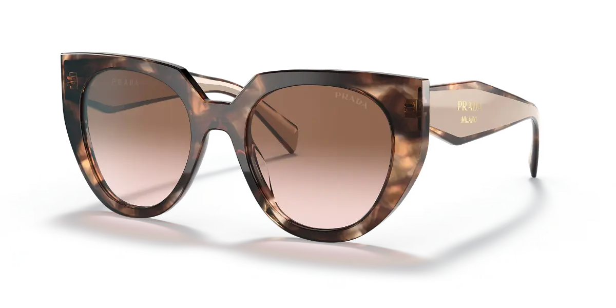 Prada PR 14WS round sunglasses softening square face shape