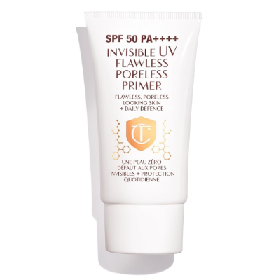 Charlotte Tilbury Invisible UV Flawless Primer SPF 50 luxury face sunscreen and primer 2026