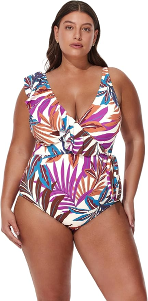 The best plus size halter one piece swimsuit by Profile by Gottex 2026 on a white background