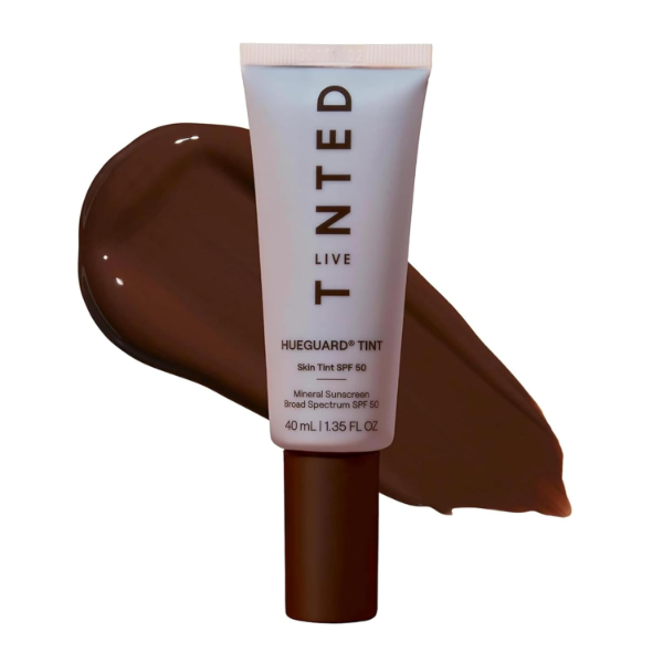 The best tinted sunscreen for black skin by Live Tinted 2026 on a white background