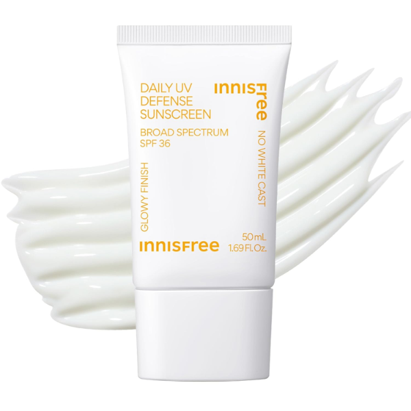 The best Korean sunscreen for dry dark skin by Innisfree 2026 on a white background