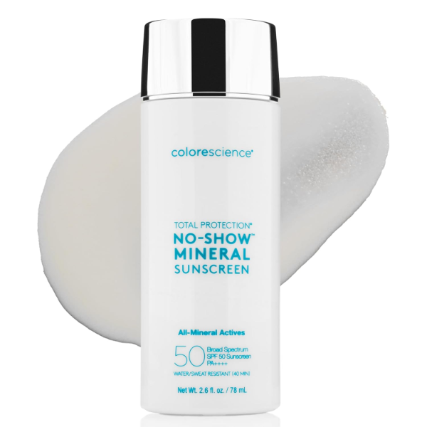 The best mineral sunscreen for sensitive dark skin by Colorescience 2026 on a white background