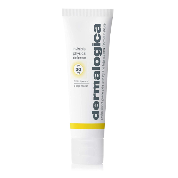 Dermalogica Invisible Physical Defense SPF 30 the best mineral sunscreen for mens sensitive skin with zero white cast 2026 on a white background