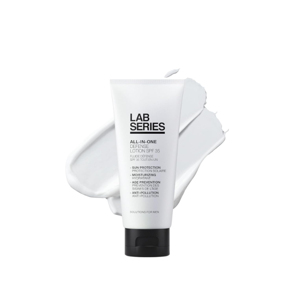 The best daily face sunscreen and moisturizer for men Lab Series All-In-One Defense SPF 35 on a white background 2026