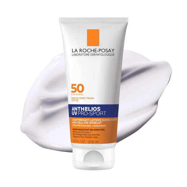 La Roche Posay Anthelios UV Pro Sport SPF 50 the best high performance sport sunscreen for mens outdoor athletics 2026 on a white background