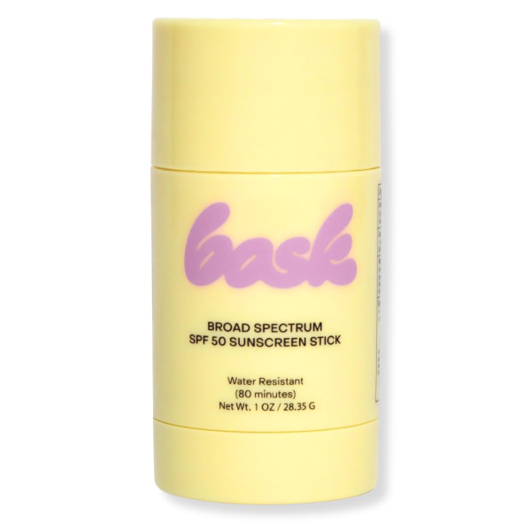 The best moisturizing face and lips sunscreen stick by Bask 2026 on a white background