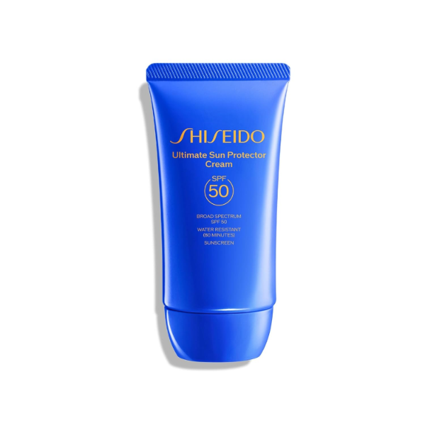 Shiseido Ultimate Sun Protector Lotion SPF 60+ the best sport sunscreen for runners 2026 on a white background
