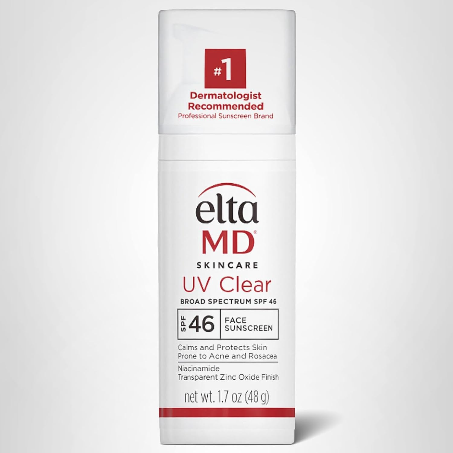 The best fungal-acne safe sunscreen for oily acne-prone skin by EltaMD 2026 on a white background