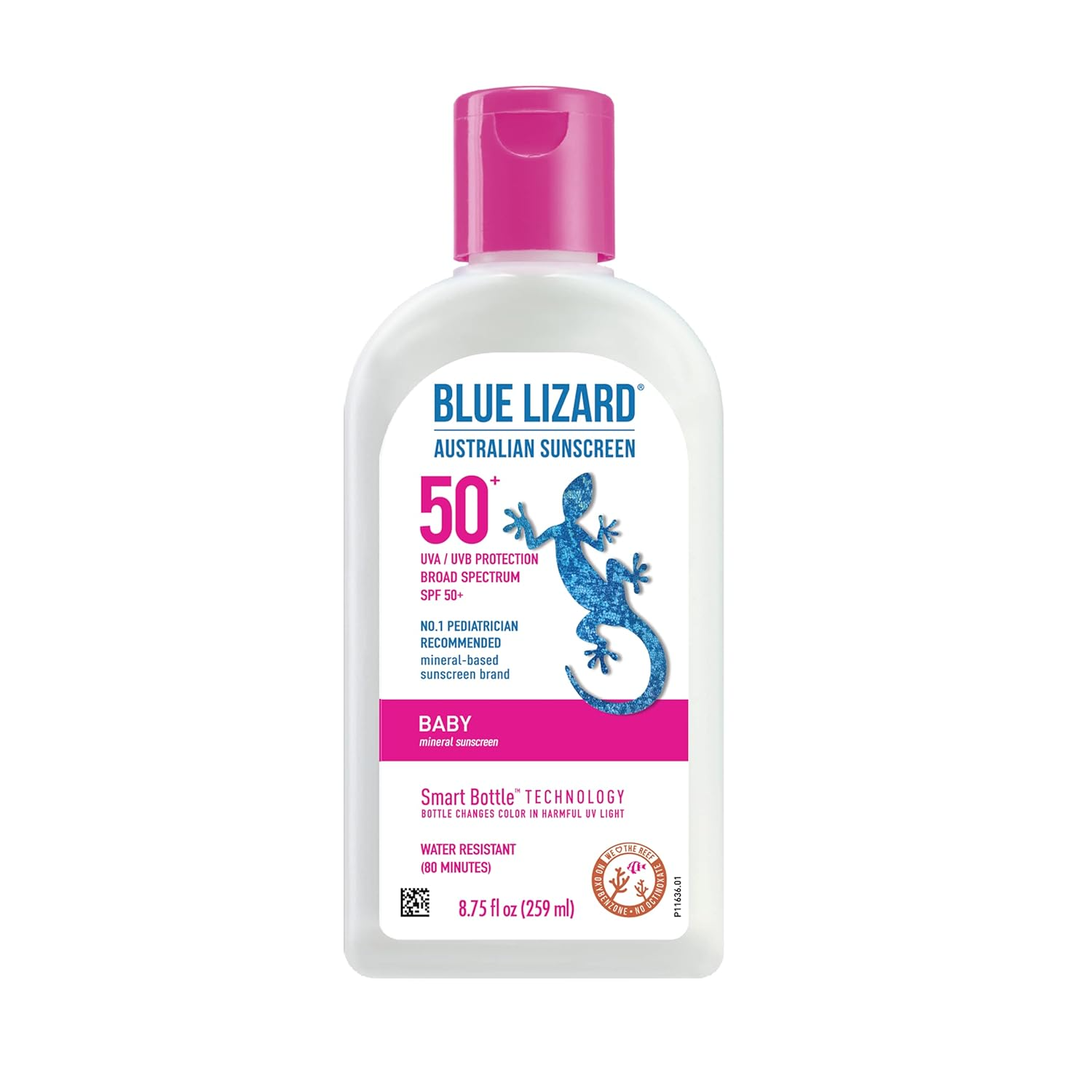 The best large-size water-resistant mineral sunscreen for babies at the beach by Blue Lizard Baby 2026 on a white background