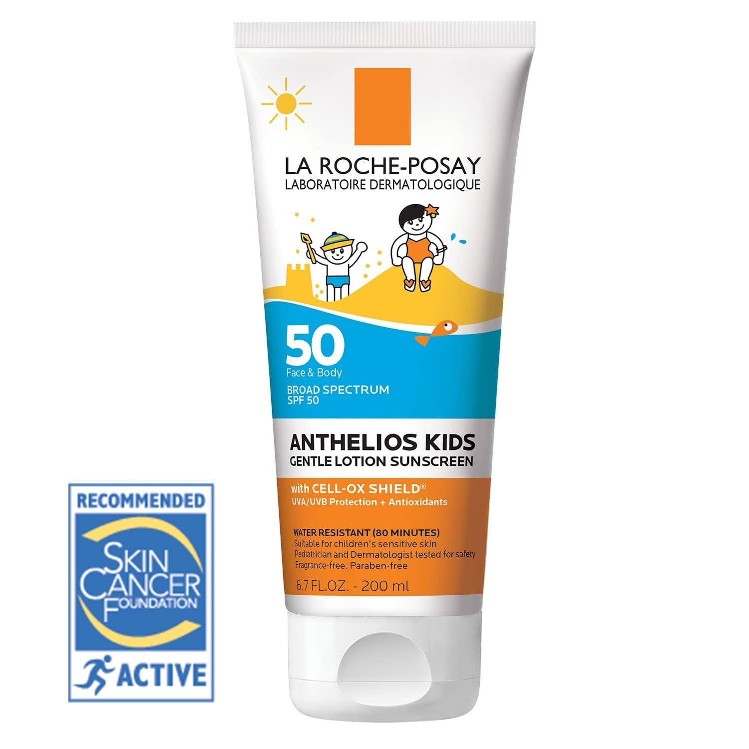 The best gentle lotion sunscreen for kids and whole-family use by La Roche-Posay 2026 on a white background