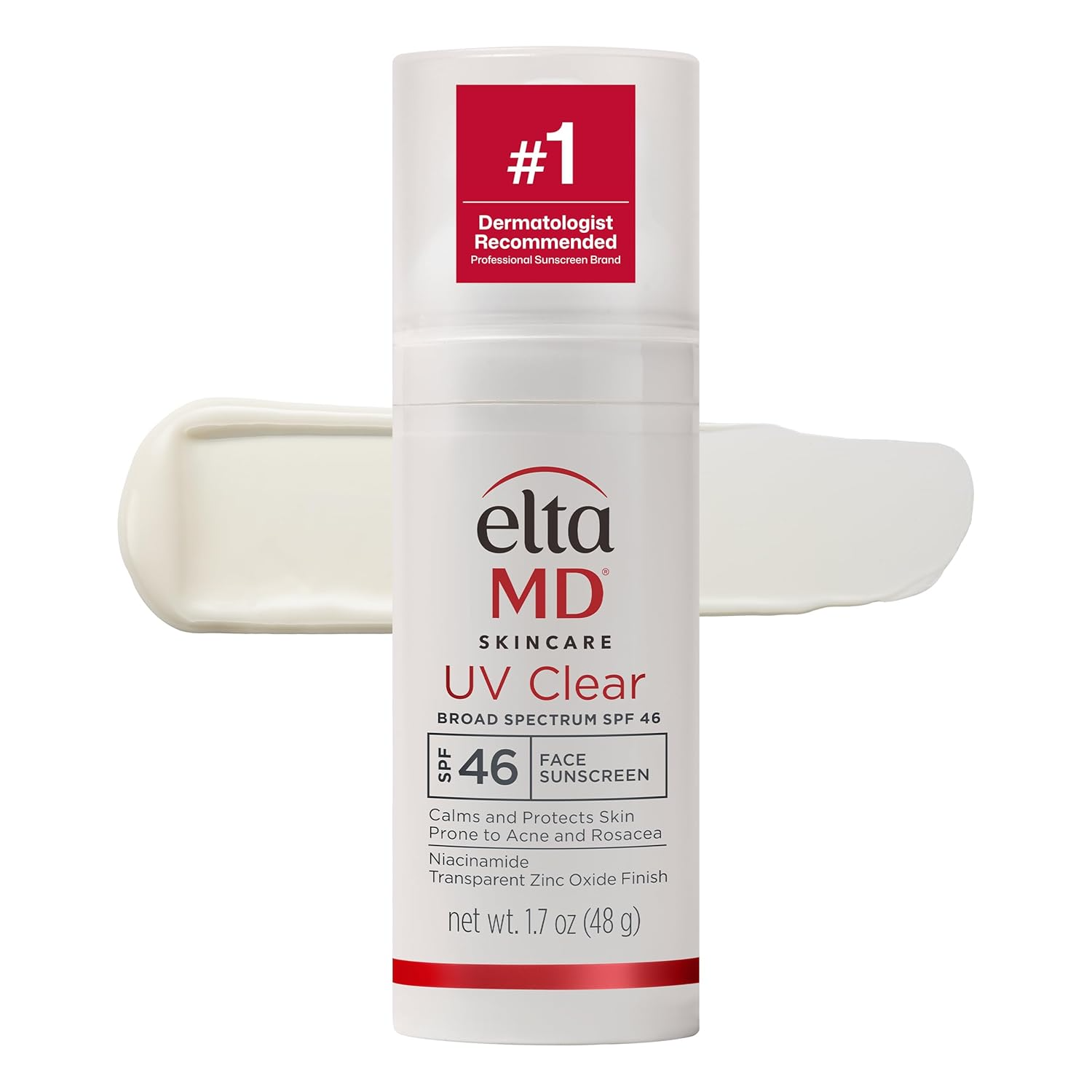 The best niacinamide sunscreen for fading brown post-acne marks by EltaMD 2026 on a white background