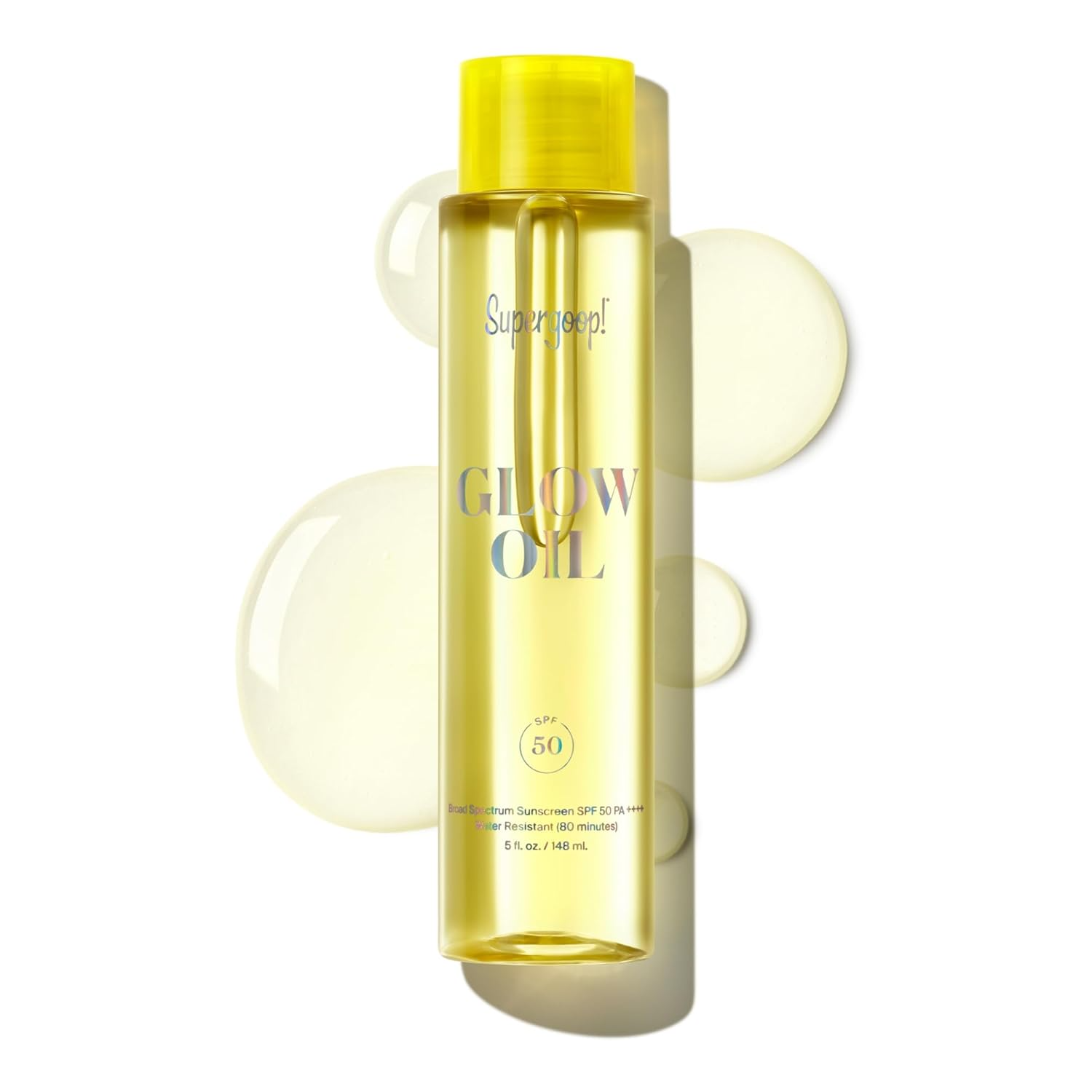 The best tan-boosting SPF body oil by Supergoop 2026 on a white background
