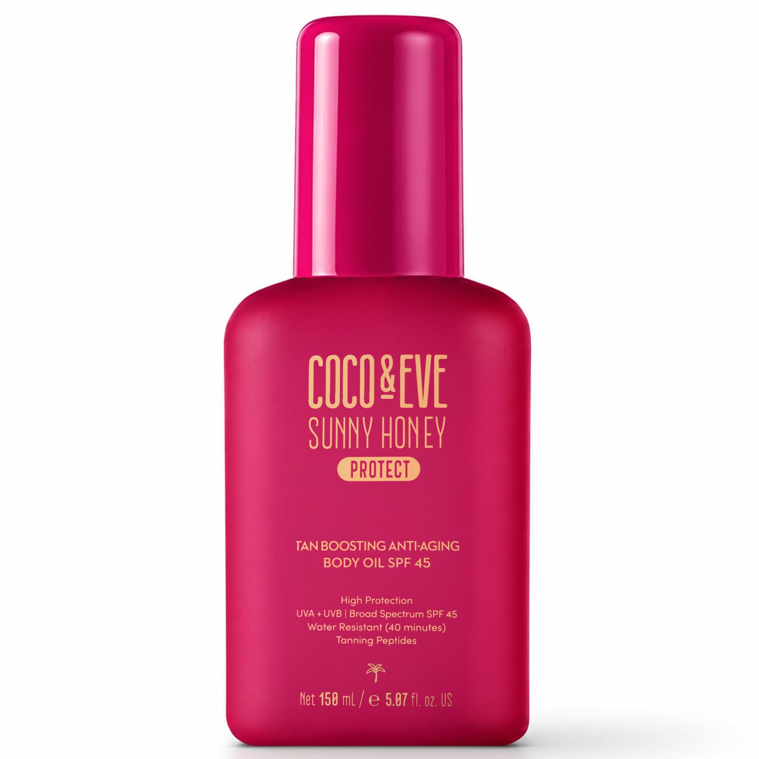 The best tan-enhancing body oil with SPF by Coco & Eve 2026 on a white background