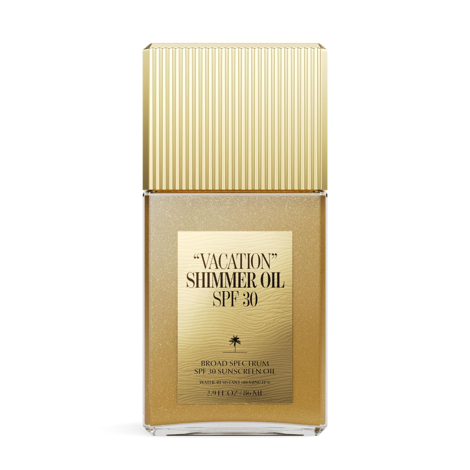 The best gold shimmer sunscreen oil by Vacation 2026 on a white background