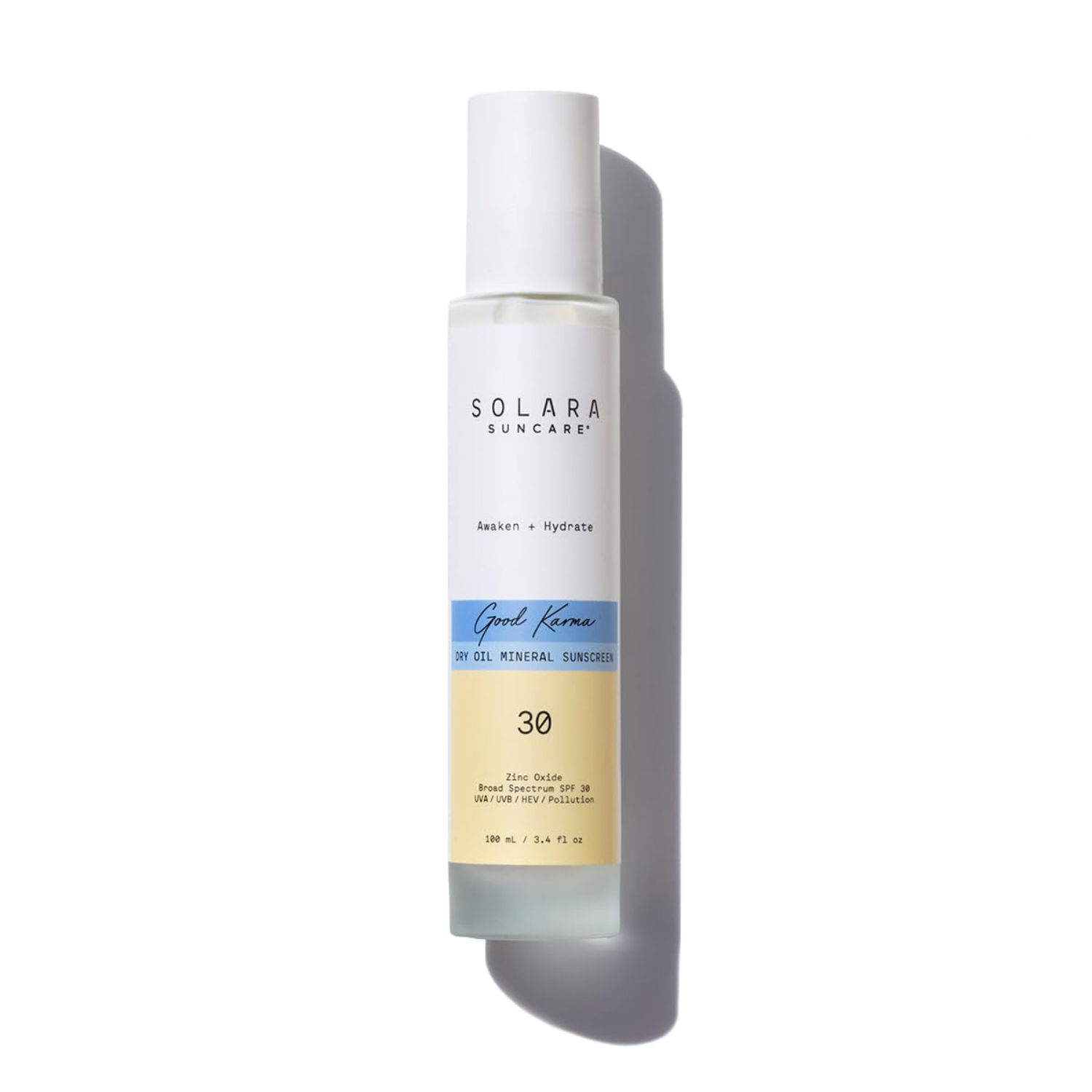 The best mineral dry oil sunscreen for sensitive skin by Solara Suncare 2026 on a white background