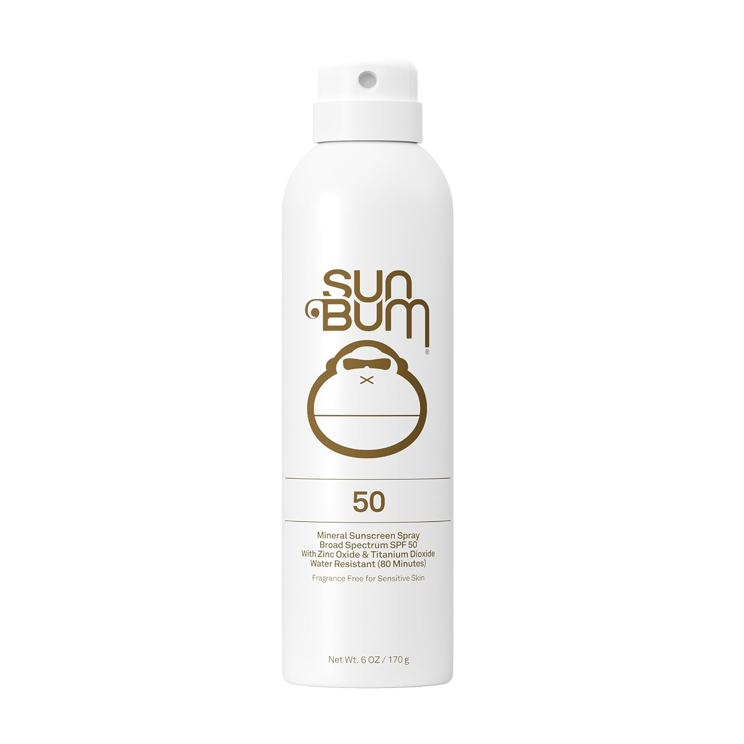 The best matte zinc oxide mineral sunscreen spray by Sun Bum 2026 on a white background