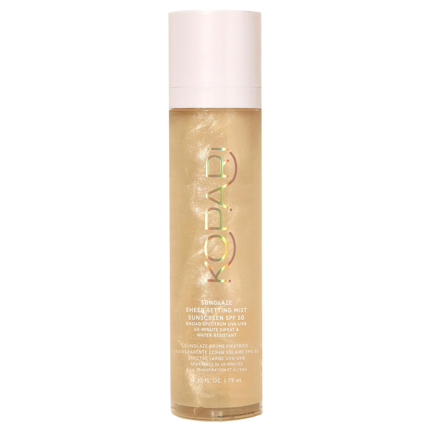 The best weightless dewy SPF setting mist by Kopari 2026 on a white background