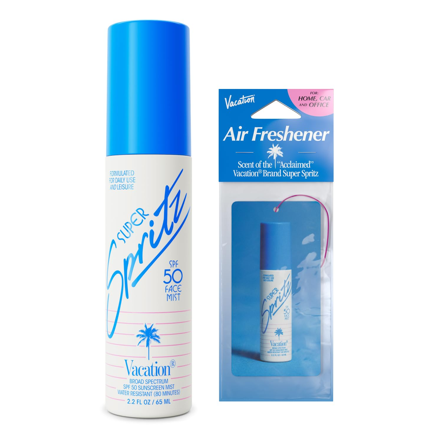 The best invisible no-white-cast SPF face mist by Vacation 2026 on a white background