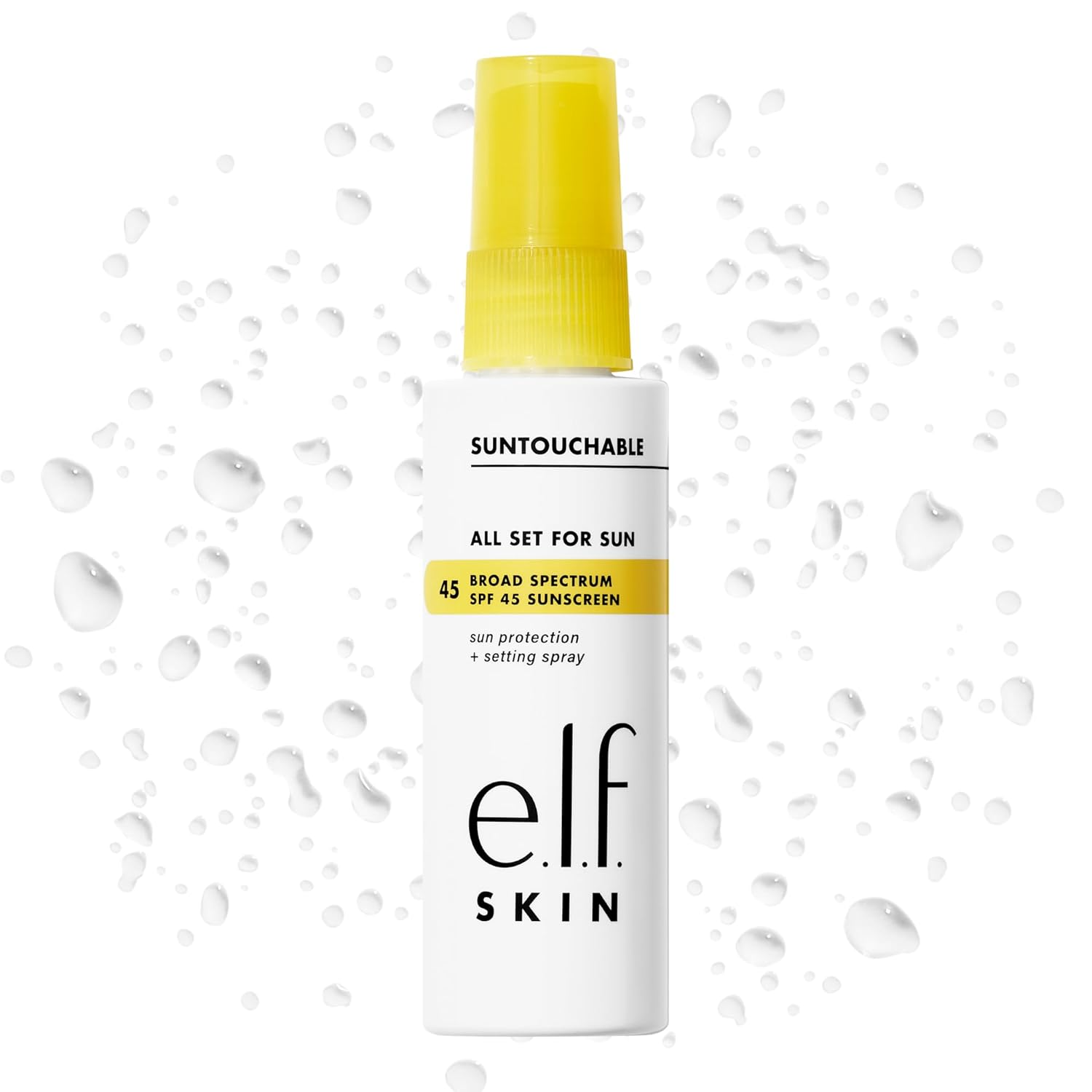 The best budget no-white-cast SPF setting spray by e.l.f. 2026 on a white background