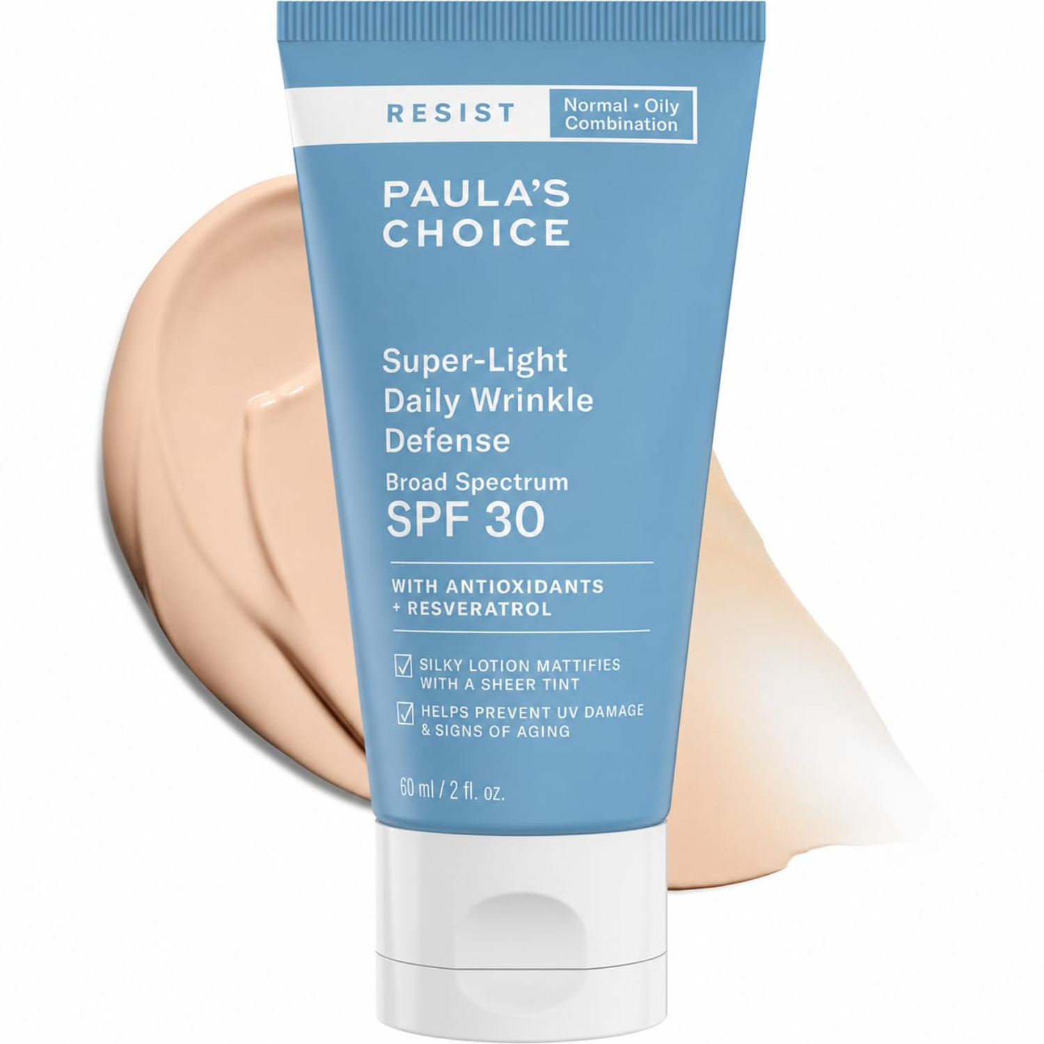 The best soft-matte anti-aging tinted sunscreen by Paula's Choice 2026 on a white background