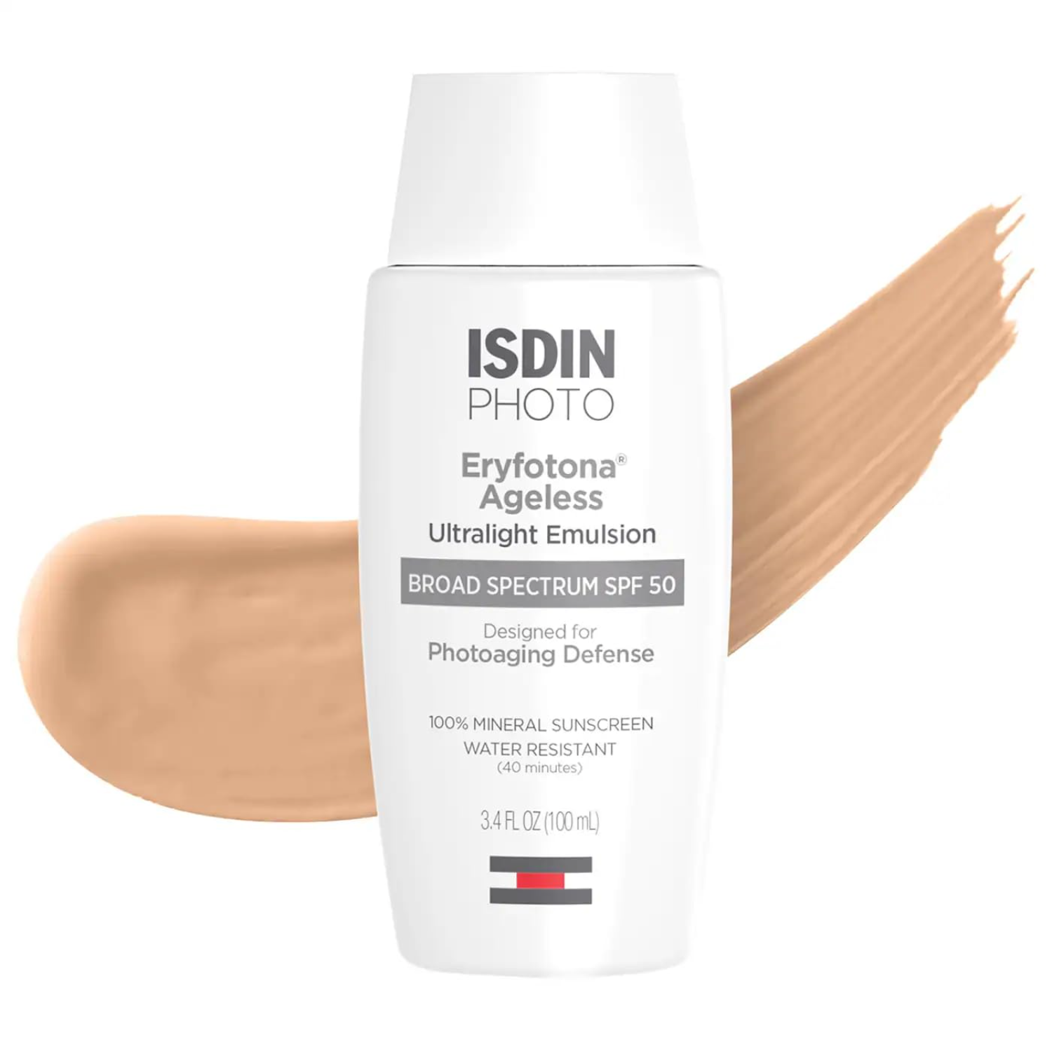 The best sheer anti-aging mineral tinted sunscreen by ISDIN 2026 on a white background