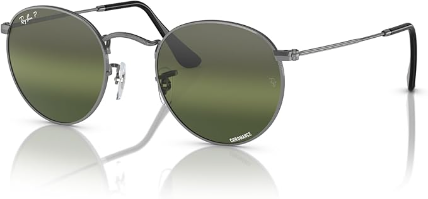 The best round metal sunglasses for square faces by Ray-Ban 2026 on a white background