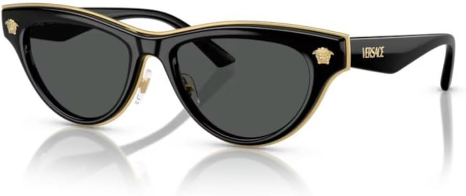 The best black cat-eye sunglasses for square faces by Versace 2026 on a white background