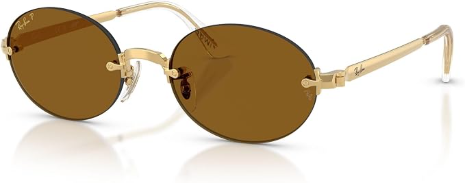 The best rimless oval sunglasses for square faces by Ray-Ban 2026 on a white background