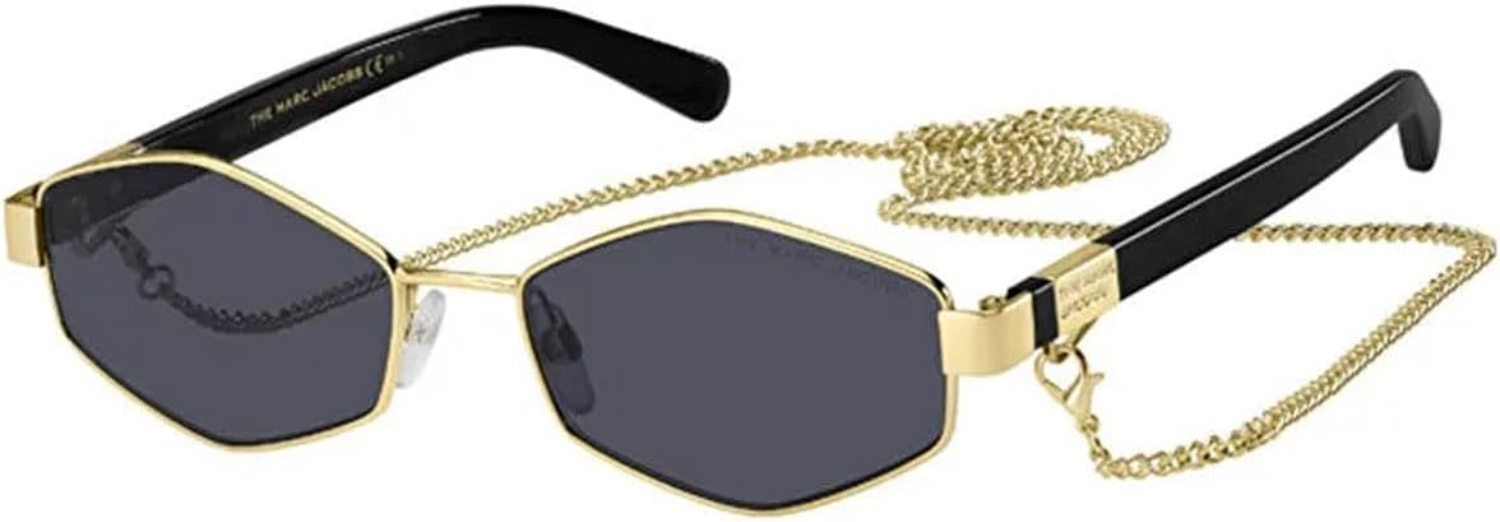 The best gold oval sunglasses for square faces by Marc Jacobs 2026 on a white background