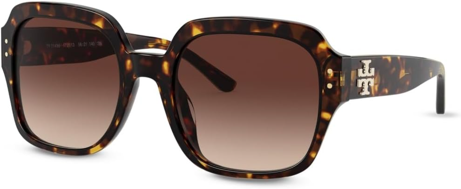 The best tortoise square sunglasses by Tory Burch 2026 on a white background