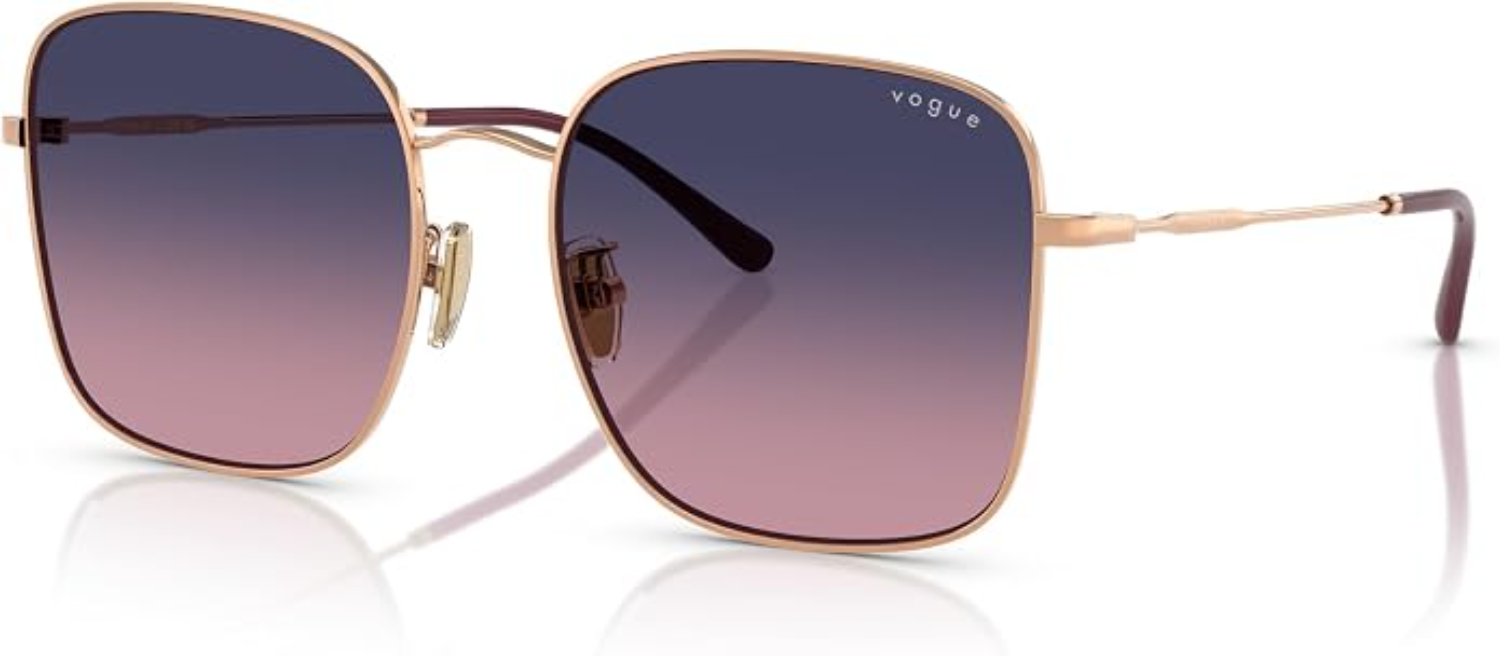 The best rose gold square sunglasses by Vogue Eyewear 2026 on a white background