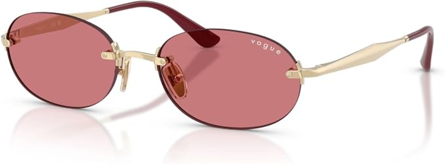 The best affordable rimless oval sunglasses by Vogue Eyewear 2026 on a white background