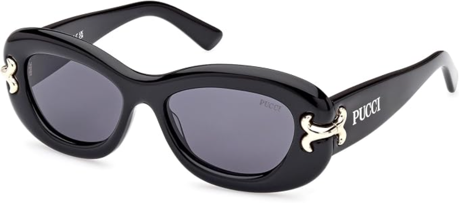 The best black geometric sunglasses by Emilio Pucci 2026 on a white background
