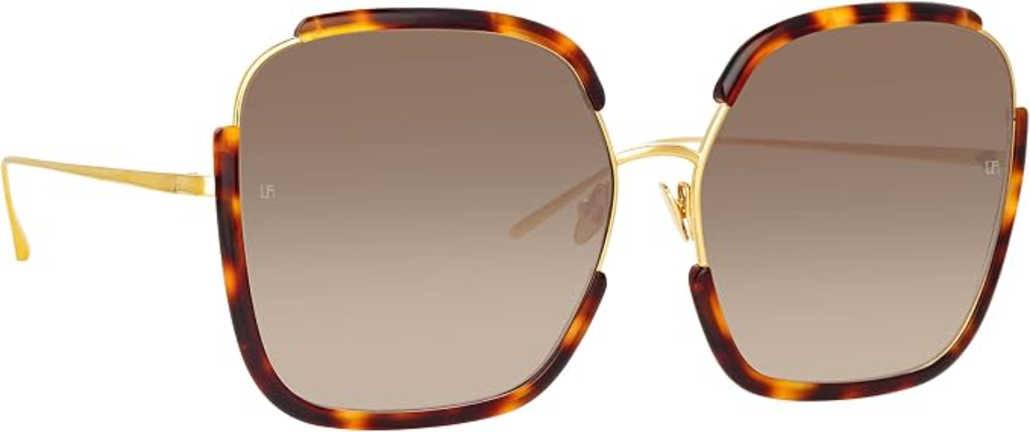 The best oversized tortoiseshell sunglasses by Linda Farrow 2026 on a white background
