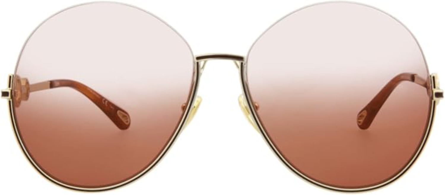 The best oversized round gold-tone sunglasses by Chloe 2026 on a white background