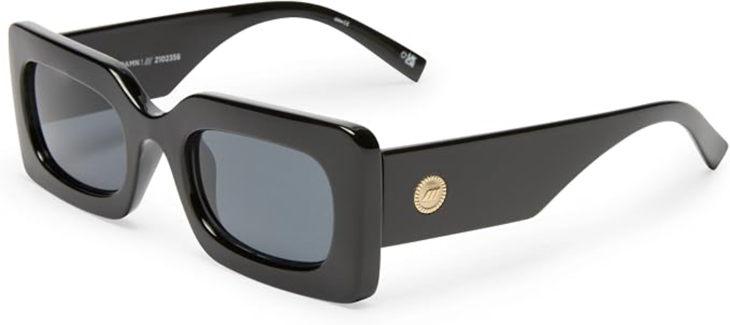 The best thick-frame rectangular sunglasses by Le Specs 2026 on a white background
