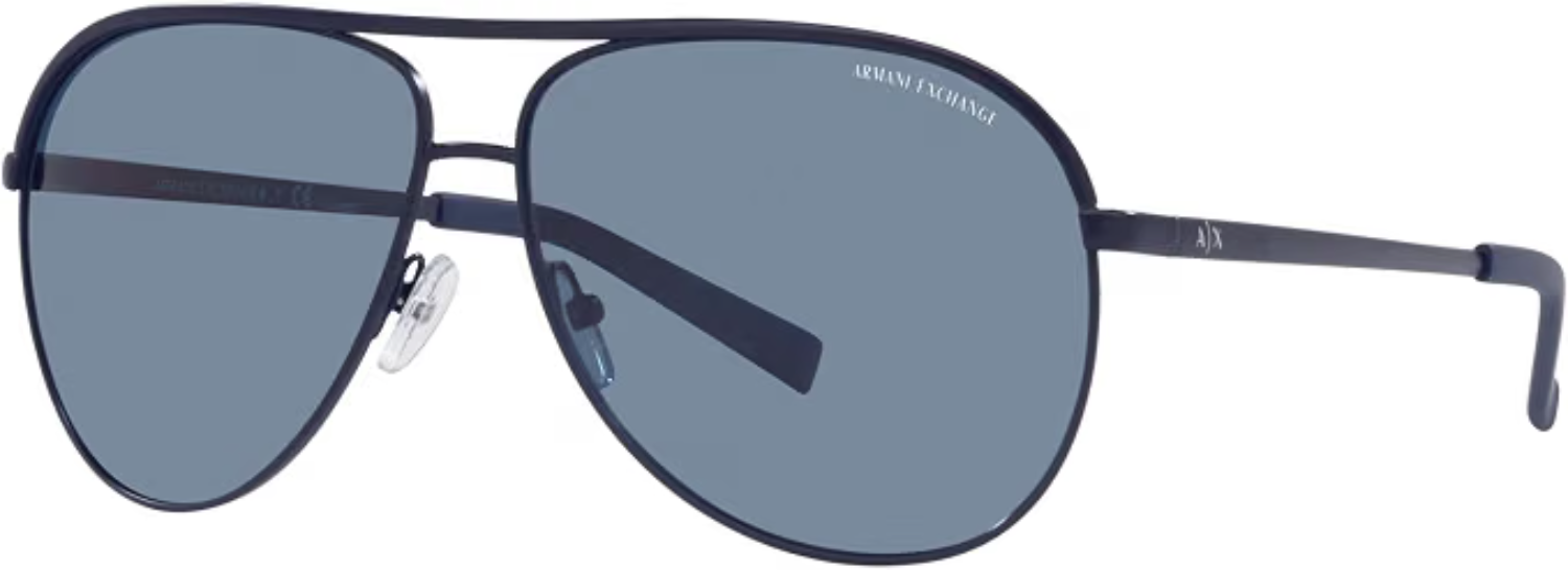 The best polarized metal aviator sunglasses by Armani Exchange 2026 on a white background
