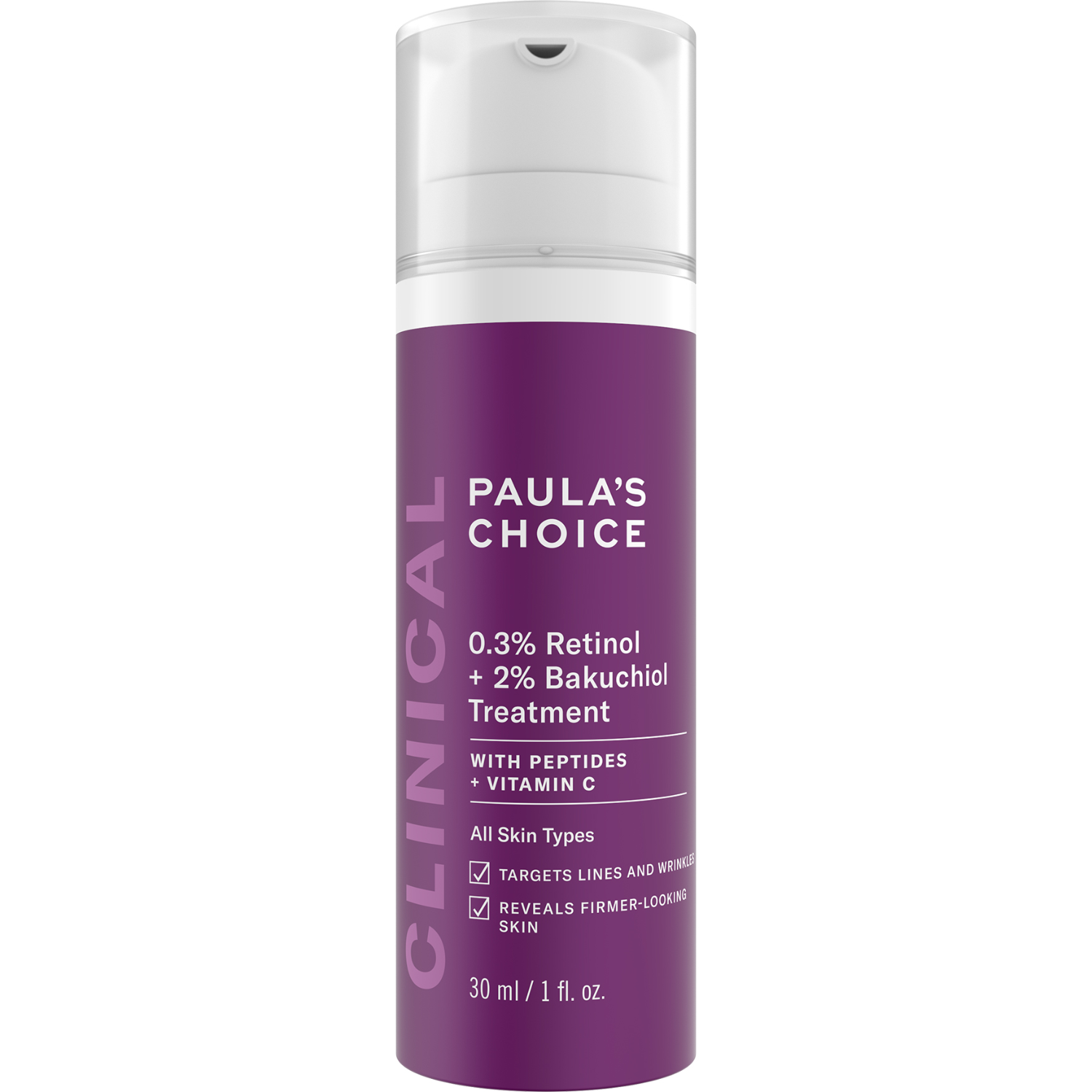 The best bakuchiol and retinol serum by Paulas Choice 2026 on a white background