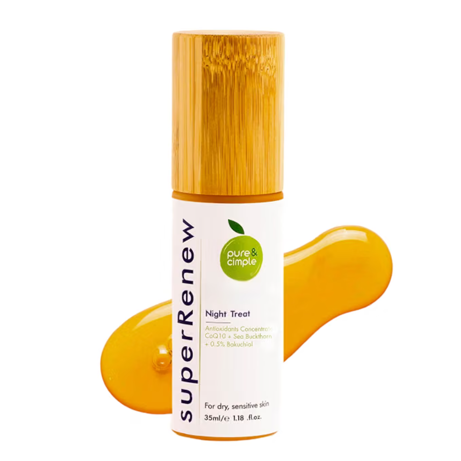 The best fragrance-free bakuchiol night oil by superRenew 2026 on a white background
